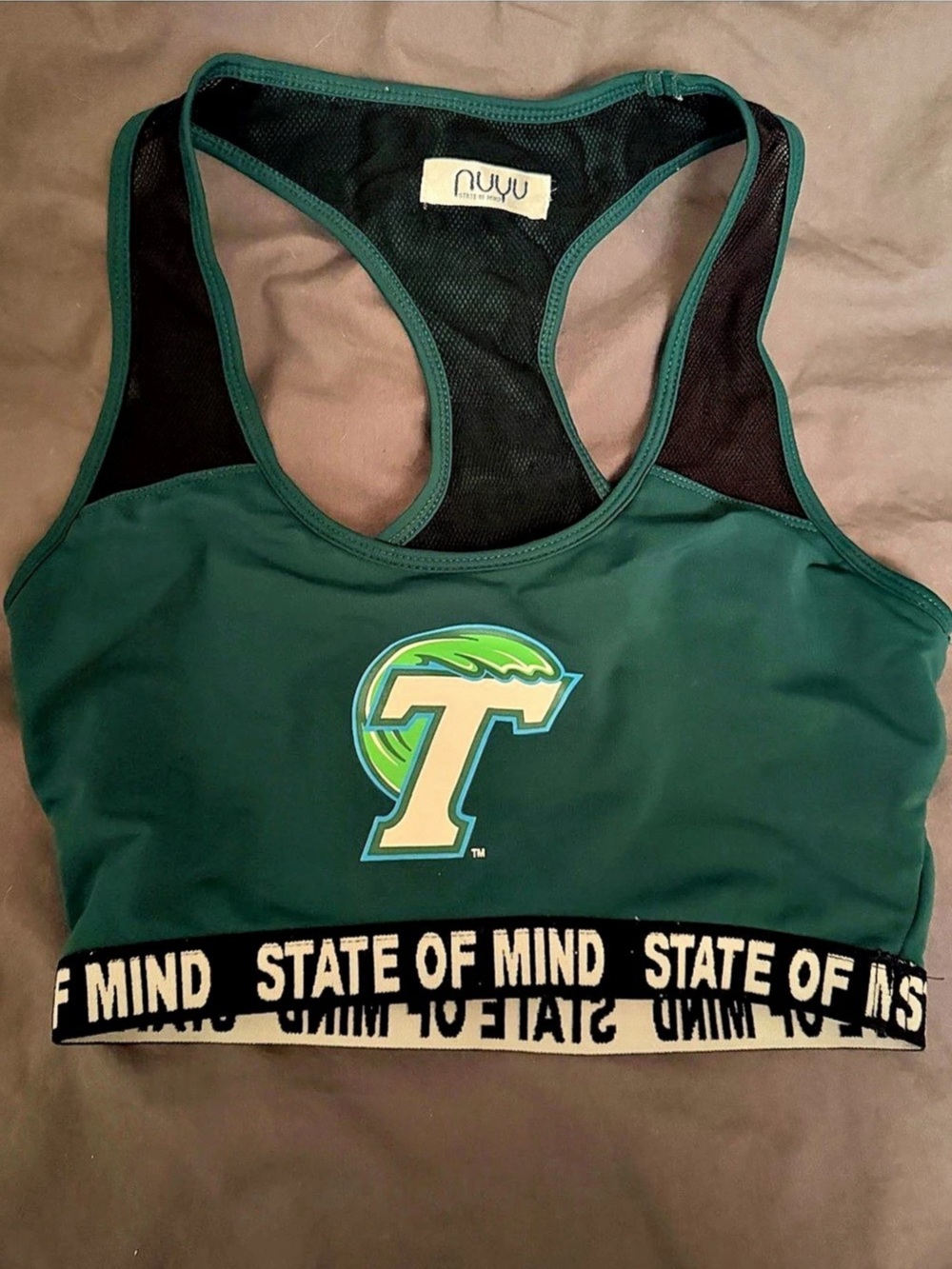 Tulane sports bra Like New